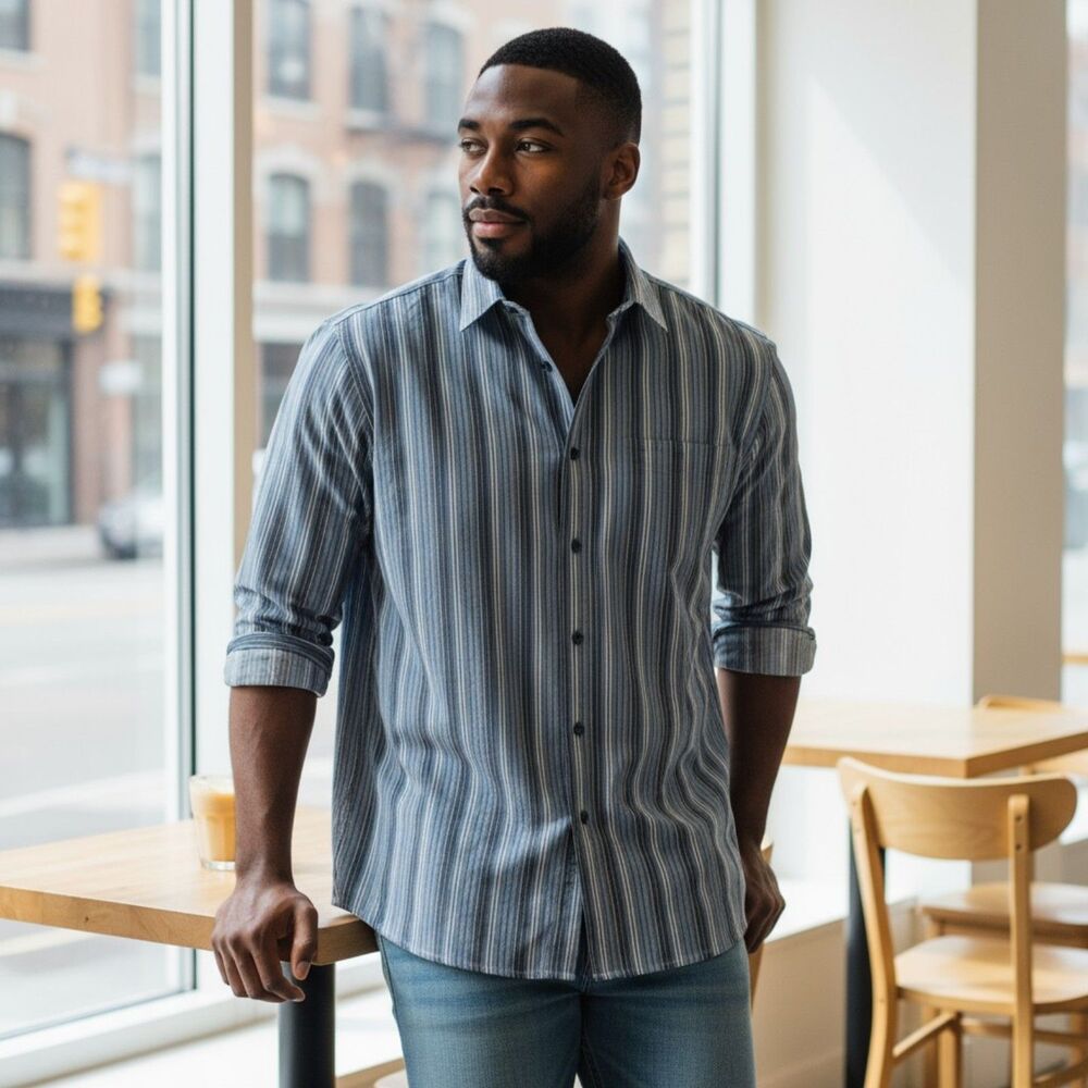 Axcess by Claiborne Men's Long Sleeve Button Down Shirt XL